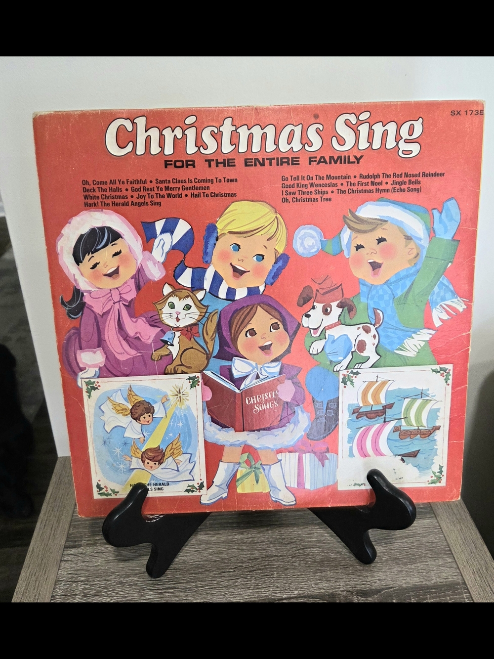 Christmas Sing for the Entire Family Vinyl Tinkerbell Label LP Record Tested And